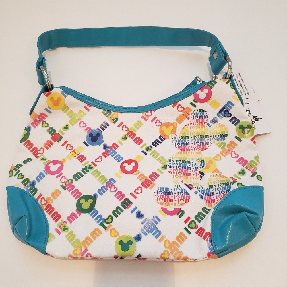 Disney Parks Mickey Heads Multi Color Purse‎